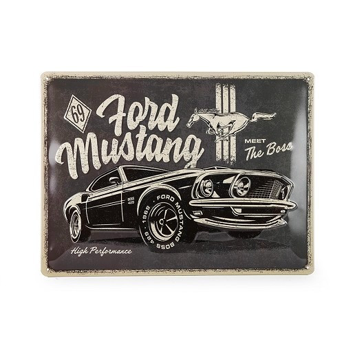  Dekoratives Metallschild FORD MUSTANG THE BOSS - 30 x 40 cm - UF01407 