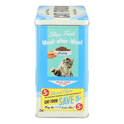 Caixa decorativa metálica CAT FOOD - UF01409