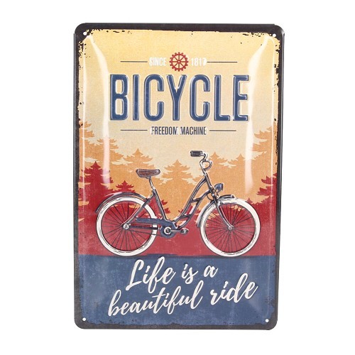  Plaque décorative métallique BICYCLE - 30 x 20 cm - UF01428 