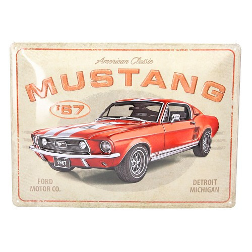  Decoratieve metalen plaat FORD MUSTANG 67 - 30 x 40 cm - UF01452 