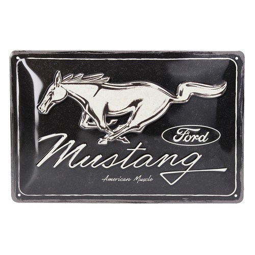  Targa decorativa in metallo FORD MUSTANG - 20 x 30 cm - UF01455 