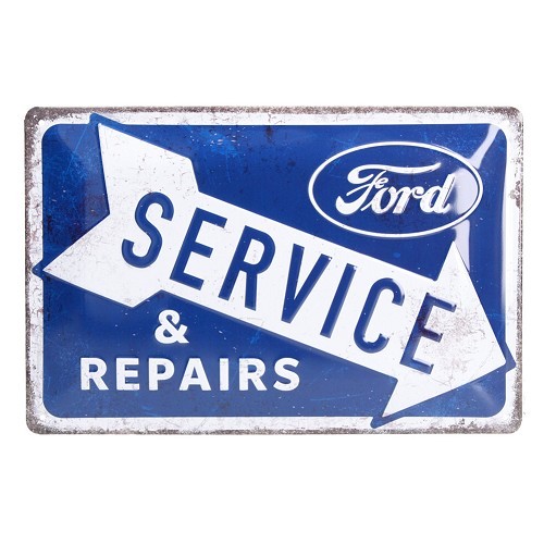  Plaque décorative métallique FORD SERVICE - 20 x 30 cm - UF01456 