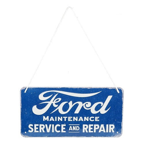  Plaque décorative métallique avec cordelette FORD MAINTENANCE - 10 x 20 cm - UF01457 