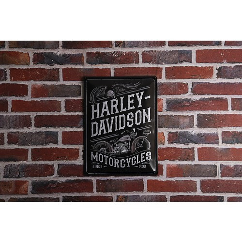 Plaque décorative métallique HARLEY DAVIDSON MOTORCYCLES - 30 x 40 cm - UF01481