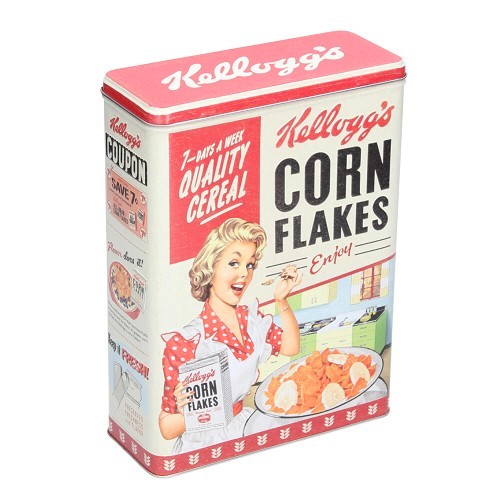  Scatola decorativa in metallo CORN FLAKES ENJOY - 6 x 19 x 26 cm - UF01497 