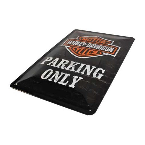 Decoratieve metalen plaquette Harley Davidson Parking Only - 20 x 30 cm - UF01500