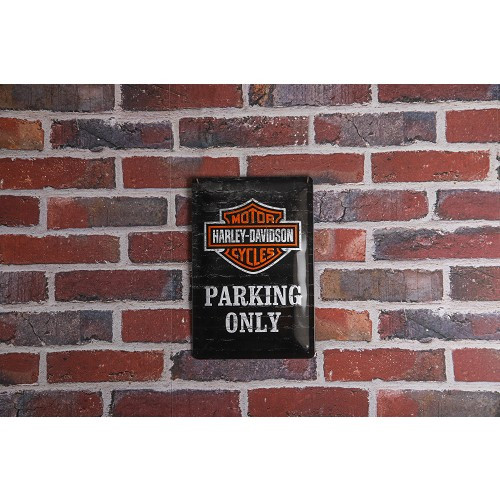 Plaque décorative métallique Harley Davidson Parking Only - 20 x 30 cm - UF01500