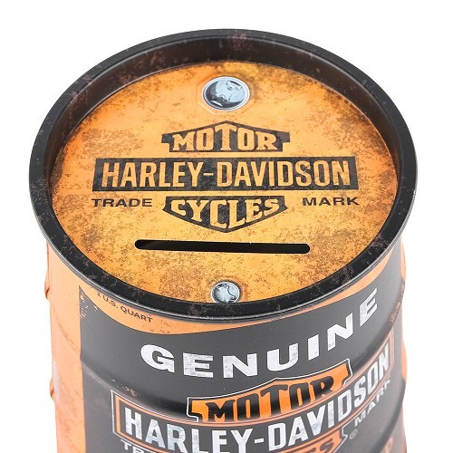 Caixa de dinheiro de tambor de petróleo HARLEY DAVIDSON GENUINE OIL - 600 ml - UF01502