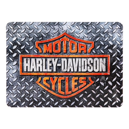  Targa decorativa in metallo HARLEY DAVIDSON GENUINE - 15 x 20 cm - UF01503 