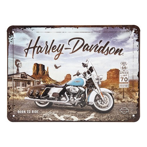  Targa decorativa in metallo HARLEY DAVIDSON ARIZONA - 15 x 20 cm - UF01504 