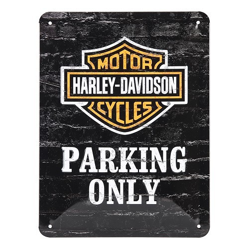  Dekoratives Metallschild HARLEY DAVIDSON PARKING ONLY - 15 x 20 cm - UF01506 