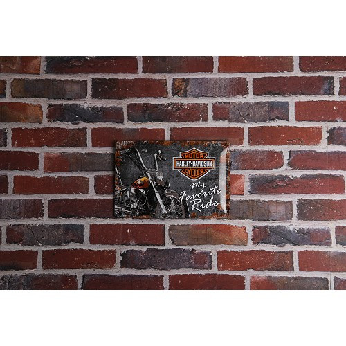 Dekoratives Metallschild HARLEY DAVIDSON MY FAVORITE RIDE - 20 x 30 cm - UF01513