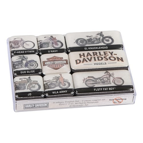  Magneten HARLEY DAVIDSON MODELS - 9 Stück - UF01522 