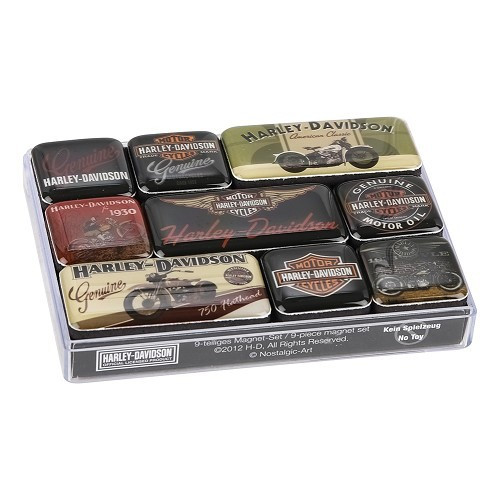  Magnets HARLEY DAVIDSON GENUINE - 9 pieces - UF01523 