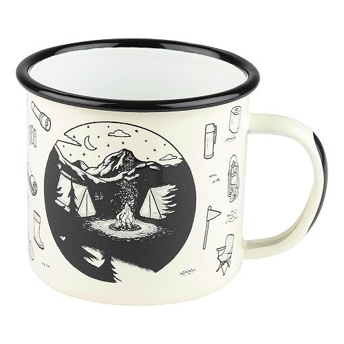 Enamelled mug JUST ENJOY - 360 ml - UF01528