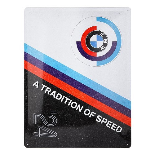  BMW TRADITION metalen naambord - 30 x 40 cm - UF01553 