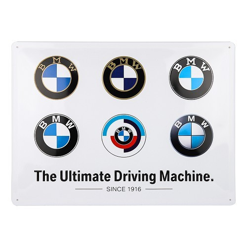  Placa metálica decorativa BMW SINCE 1916 - 30 x 40 cm - UF01558 