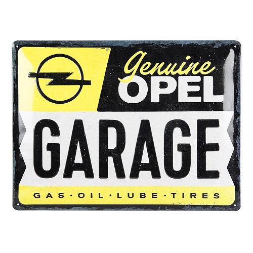  OPEL GARAGE decorative metallic plaque - 30 x 40 cm - UF01562 