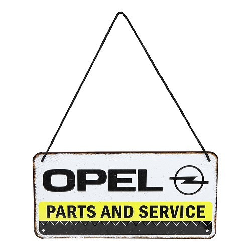  Placa metálica decorativa com cordão OPEL SERVICE - 10 x 20 cm - UF01564 