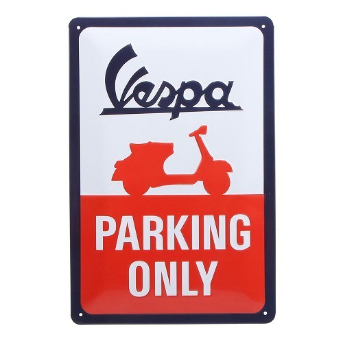  Decoratieve plaquette Alleen Vespa parkeren - 20 x 30 cm - UF01565 