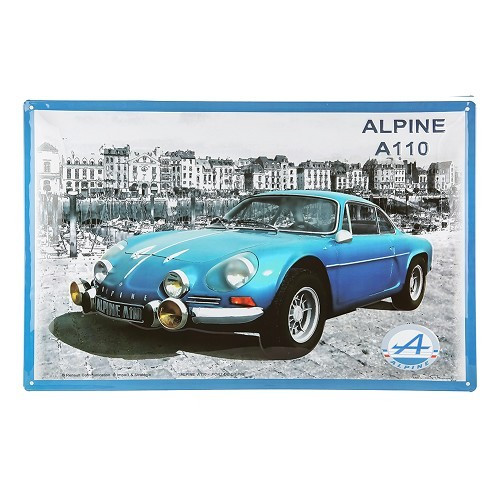  Placca decorativa metallica RENAULT ALPINE - 60 x 40 cm - UF01571 