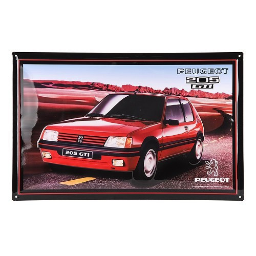  Placa metálica decorativa PEUGEOT 205 GTI - 60 x 40 cm - UF01573 