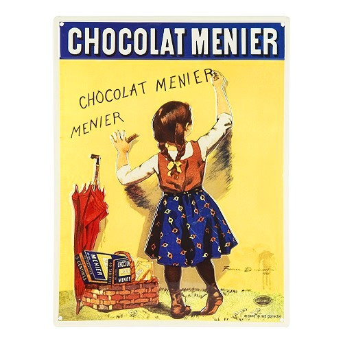  Placa metálica decorativa CHOCOLAT MENIER - 30 x 40 cm - UF01575 