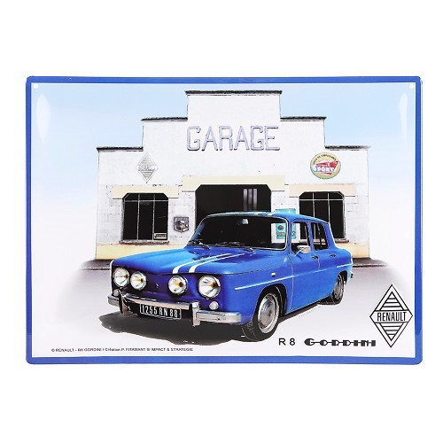  Placa metálica decorativa R8 GARAGE GORDINI - 30 x 40 cm - UF01576 