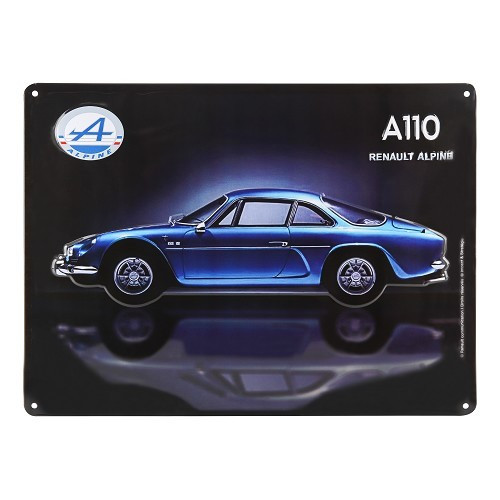  Decoratieve metalen plaat RENAULT ALPINE A110 - 30 x 40 cm - UF01582 