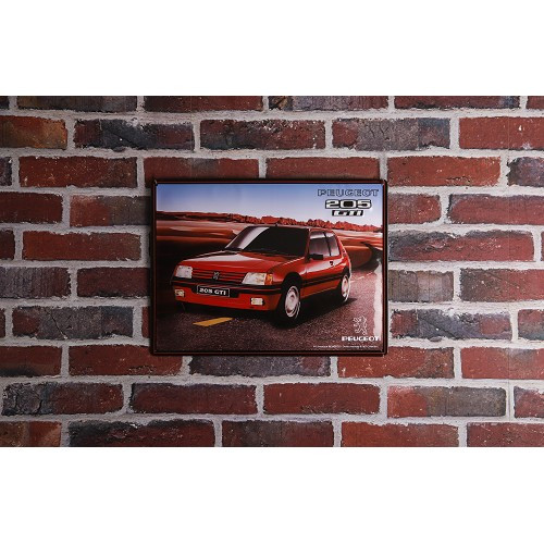 Plaque décorative métallique PEUGEOT 205 GTI - 30 x 40 cm - UF01588