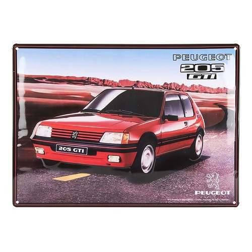  Dekoratives Metallschild PEUGEOT 205 GTI - 30 x 40 cm - UF01588 