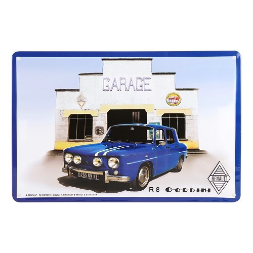  R8 GORDINI GARAGE decorative metallic plaque - 30 x 20 cm - UF01591 