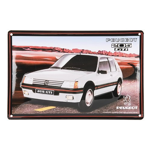  Decoratieve metalen plaat PEUGEOT 205 GTI - 30 x 20 cm - UF01596 