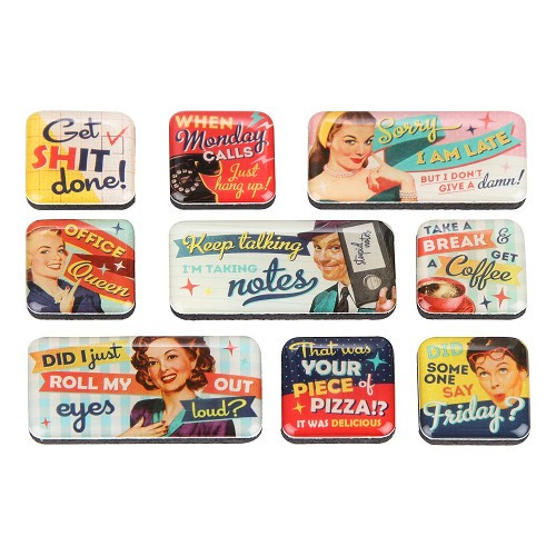 Fifties 50's Magnets - 9 pieces - UF01608