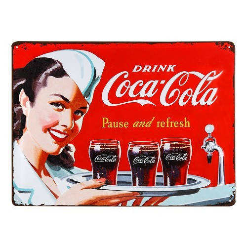  Dekoratives Metallschild DRINK COCA-COLA - 30 x 40 cm - UF01611 