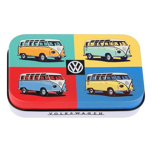  Mint Pastillen Mini Dose VOLKSWAGEN COMBI SPLIT ARLEQUIN - UF01633 