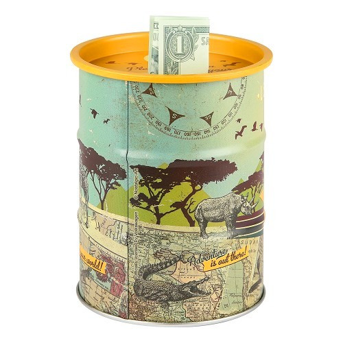 Caixa de dinheiro de tambor de petróleo VOLKSWAGEN COMBI LET'S GET LOST - 600 ml - UF01636