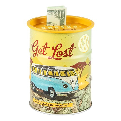  Oil drum money box VOLKSWAGEN COMBI LET'S GET LOST - 600 ml - UF01636 