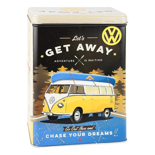 Boîte décorative métallique VW LET'S GET AWAY - 10 x 14 x 20 cm - UF01638