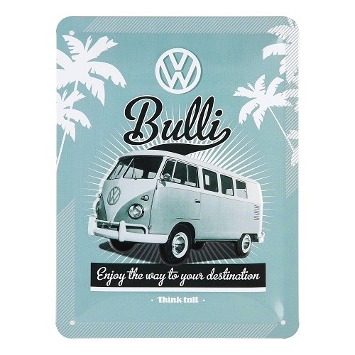  Decoratieve metalen plaat VW BULLI - 20 x 15 cm - UF01663 