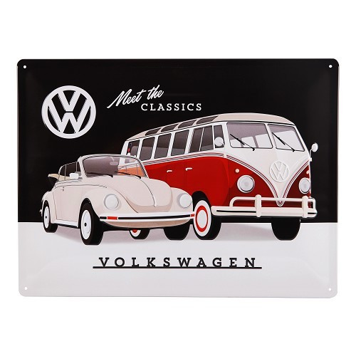     
                
                
    Placa decorativa metálica VW CLASSICS - 30 x 40 cm - UF01682
