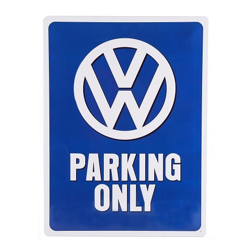  VW PARKING ONLY metalen naamplaatje - 30 x 40 cm - UF01684 