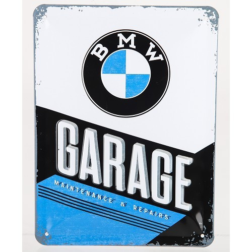  Placa metálica decorativa BMW GARAGE - 20 x 15 cm - UF01712 