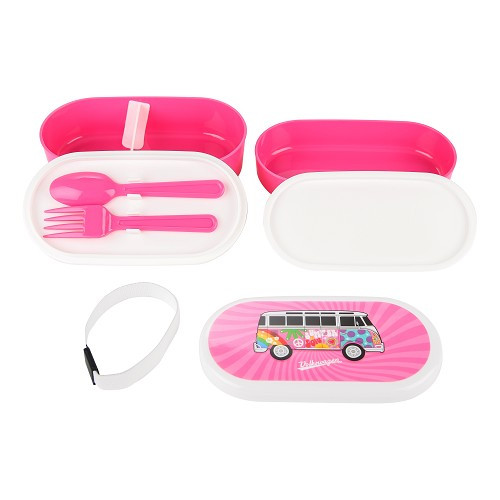 VW Combi Split compartmentalized lunch box - pink - UF01719
