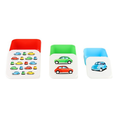 FIAT 500 maaltijdboxen M/L/XL - Set van 3 - UF01724