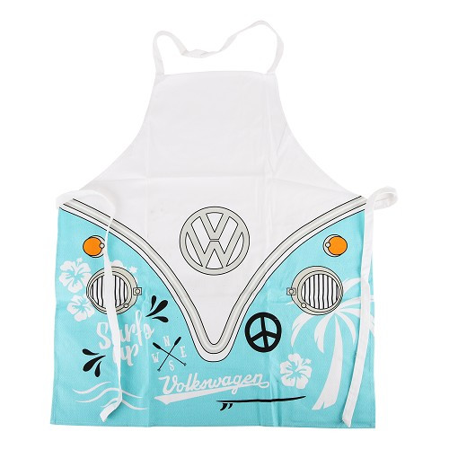  Light blue kitchen apron with VW logo - UF01731 