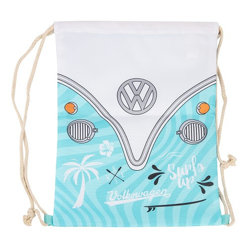  Saco de viagem em tecido VW Combi Split - Azul - UF01734 