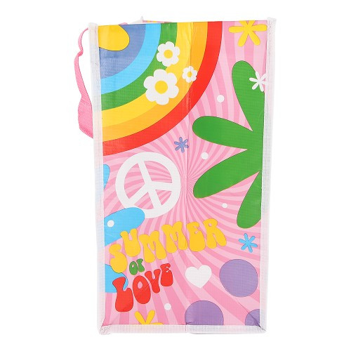  VW Combi Split Flowers shopping bag - Hippies - UF01738 