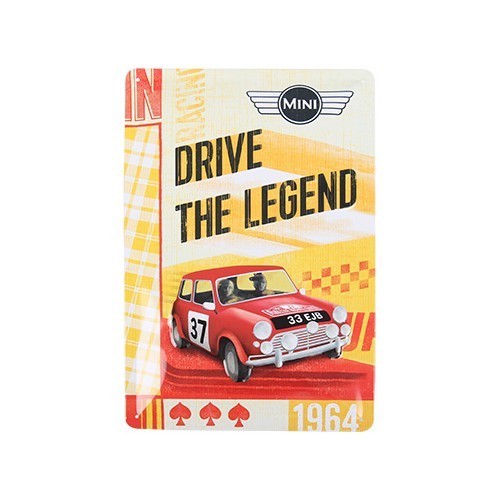  Mini - Drive the Legend decorative metallic plaque - 20 x 30cm - UF01770 