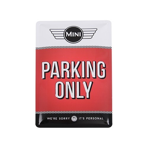  Plaque décorative métallique Mini - Parking only - 20 x 30 cm - UF01780 